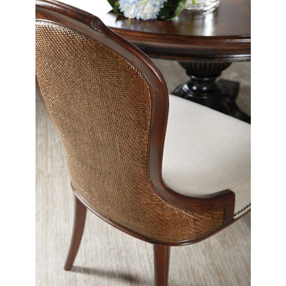 Hooker Furniture Charleston Fabric Upholstered Side Chair in Cherry Brown