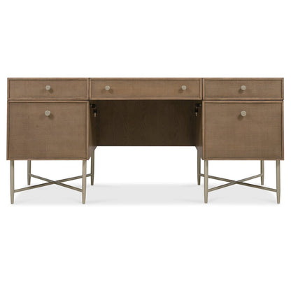 Sonnet Executive Desk in Medium Brown Wood by Hooker Furnishings