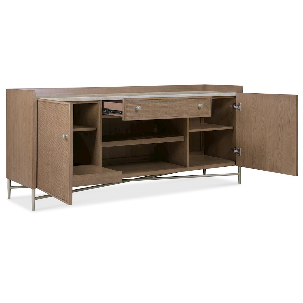 Sonnet Media Credenza in Medium Brown Wood by Hooker Furnishings