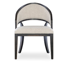 Retreat Cane Barrel Back Fabric Upholstered Chair in Black by Hooker Furniture