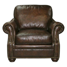 Top Grain Leather Recliner with Fixed Arms, Accent Chair for Living Room, Brown