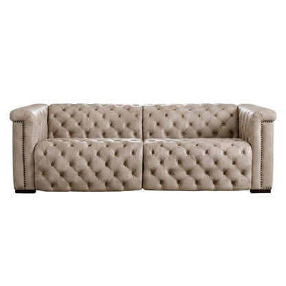 Leather Reclining Sofa, Brown