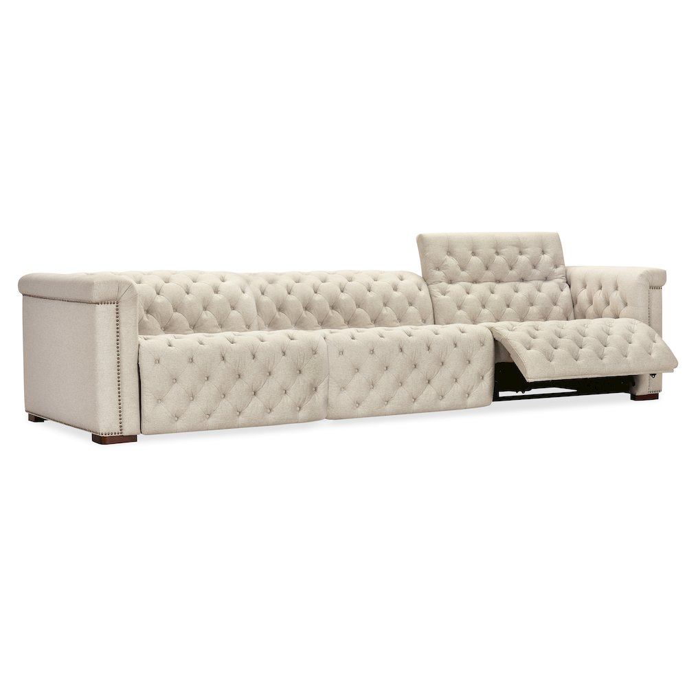 Savion Deux 3 Seat Sofa with Two Power Recliners and Three Power Headrests
