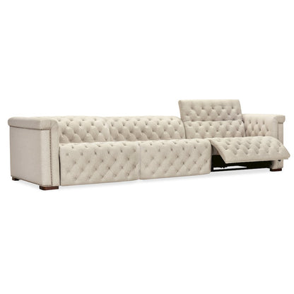 Savion Deux 3 Seat Sofa with Two Power Recliners and Three Power Headrests