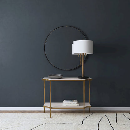 Commerce & Market Stone Console Table in Gold by Hooker Furniture