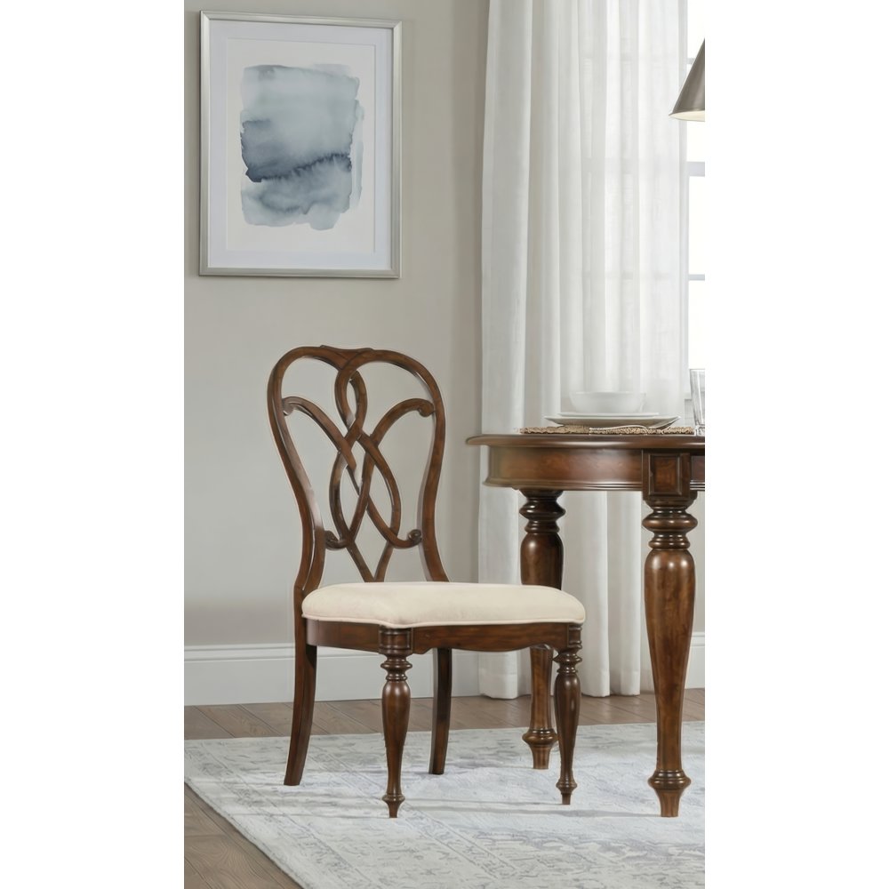 Hooker Furniture Leesburg Splatback Dining Side Chair in Mahogany