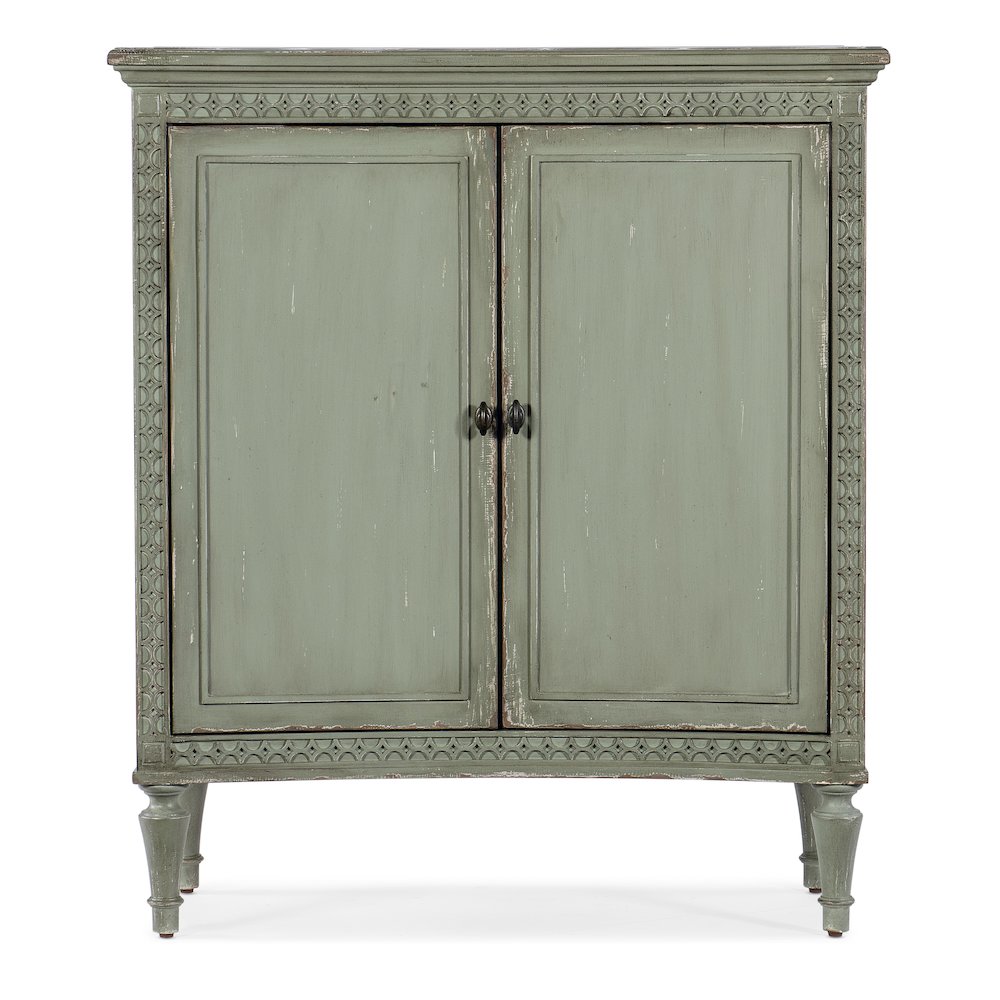Charleston Two-Door Wood Accent Chest in Verdigris Green by Hooker Furniture