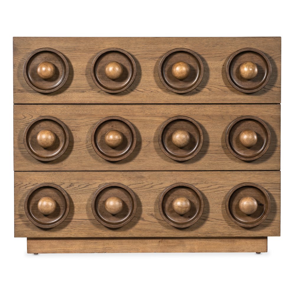 Hooker Commerce & Market Knobby 3-Drawer Accent Chest in Light Natural Wood
