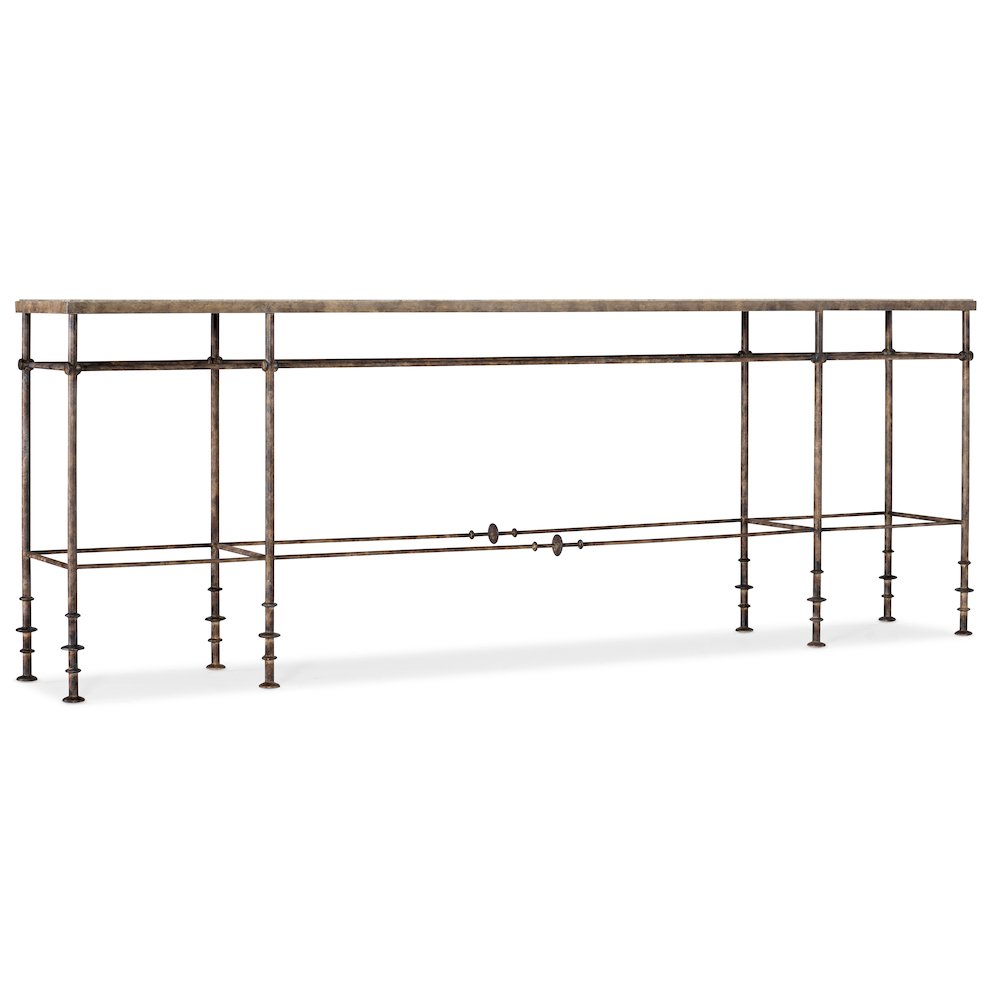 Hooker Furniture Living Room La Grange St James Metal and Stone Console