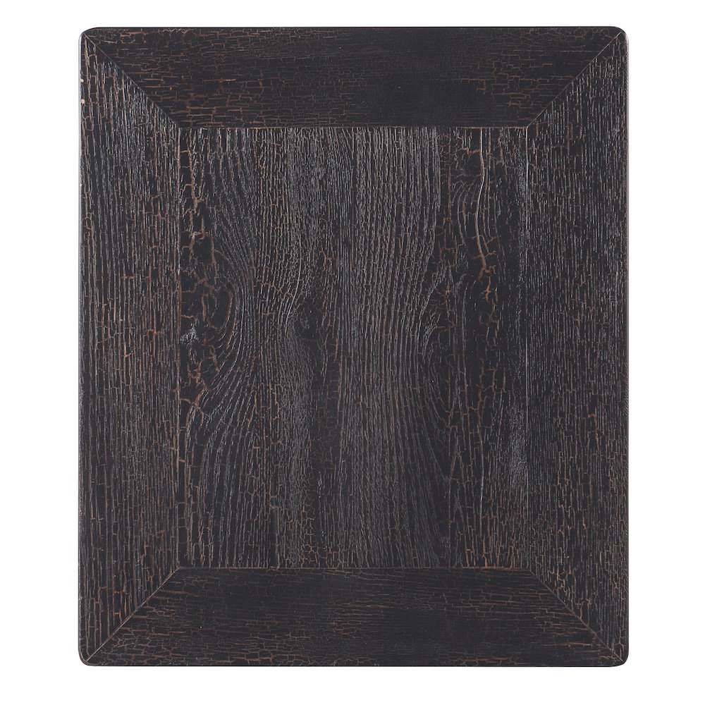 Hooker Furniture Big Sky Wood Turned Leg End Table in Black Finish
