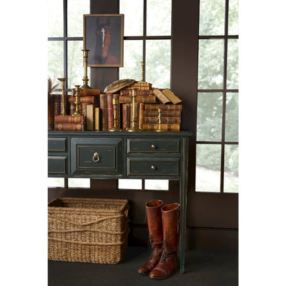 Hooker Furniture Charleston 5-Drawer Traditional Wood Console Table in Green
