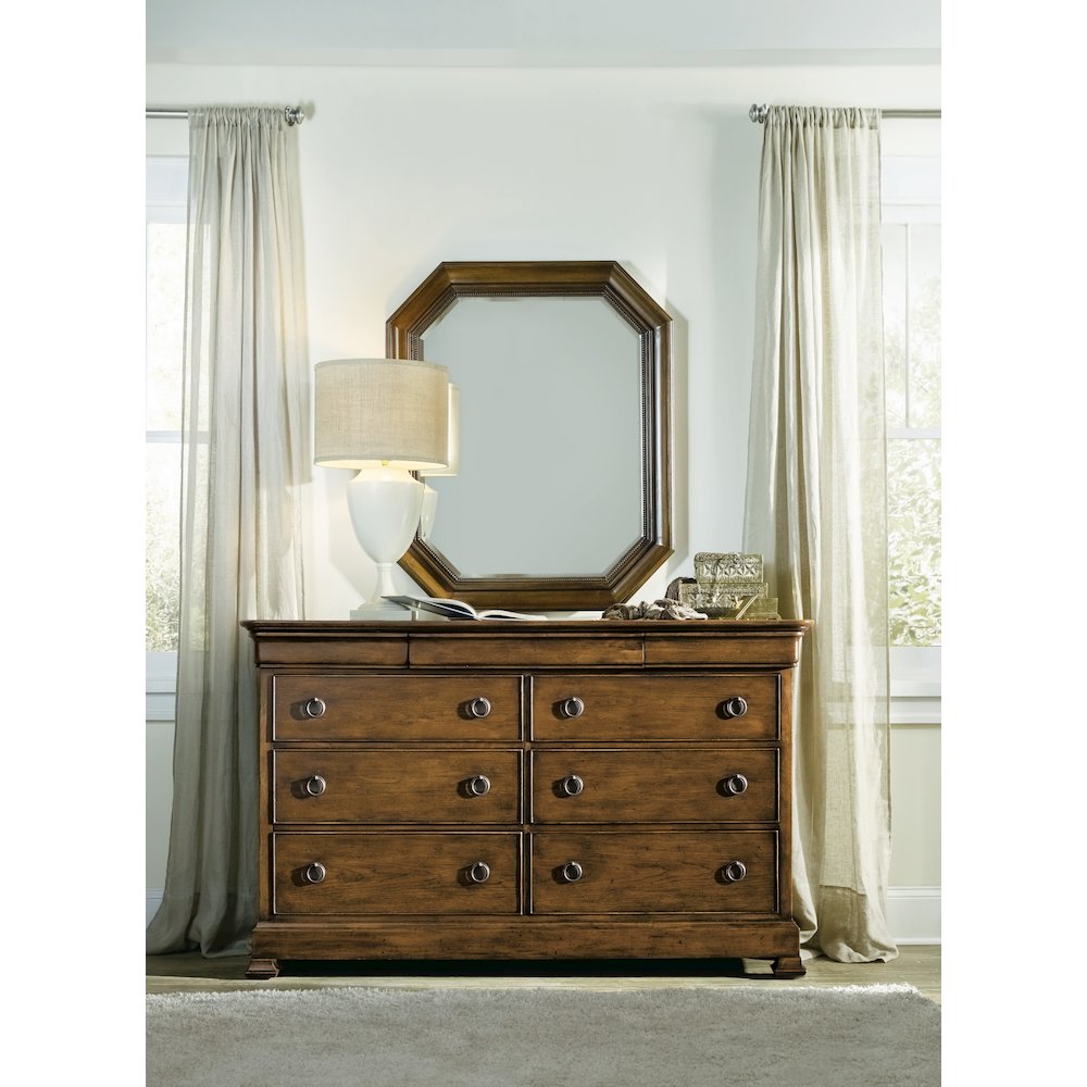 Hooker Furniture Archivist 9 Drawer Dresser in Pecan