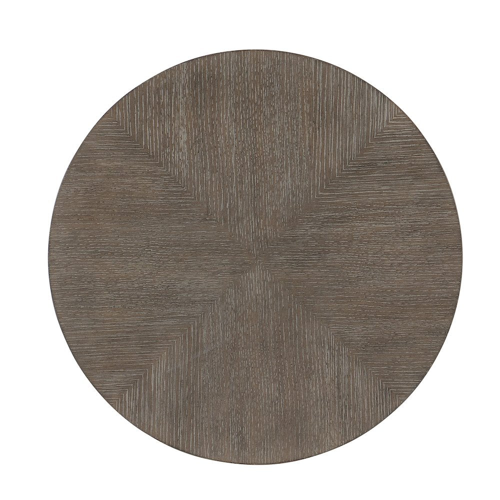 Modern Mood Round Wood Nightstand in Brown by Hooker Furniture