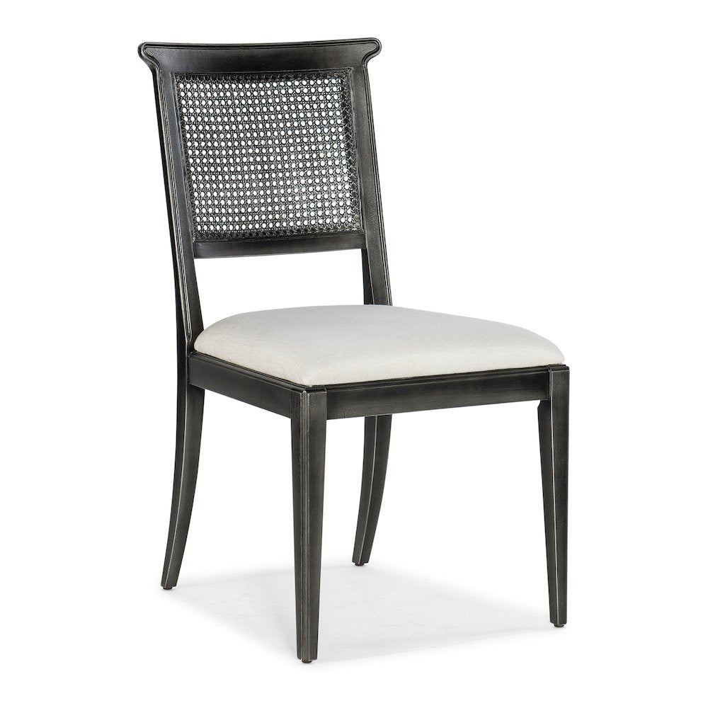 Charleston Fabric Upholstered Side Chair in Garden Black by Hooker Furniture