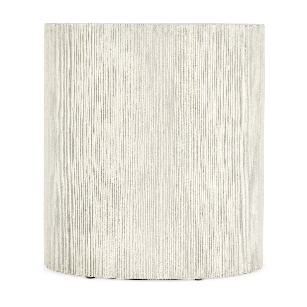 Serenity Swale Round Side Table in Gray Wood by Hooker Furniture