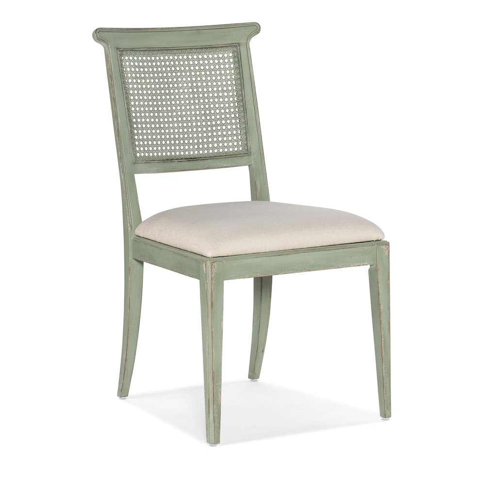 Charleston Fabric Upholstered Side Chair in Verdigris Green by Hooker Furniture