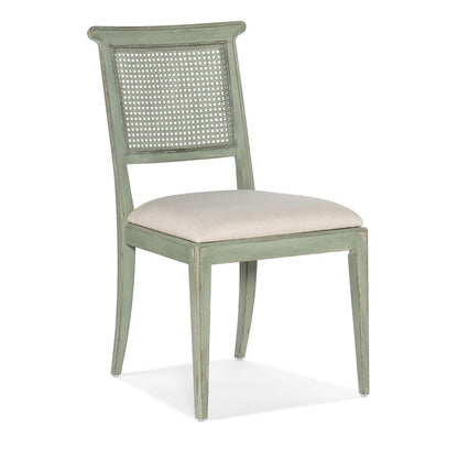 Charleston Fabric Upholstered Side Chair in Verdigris Green by Hooker Furniture