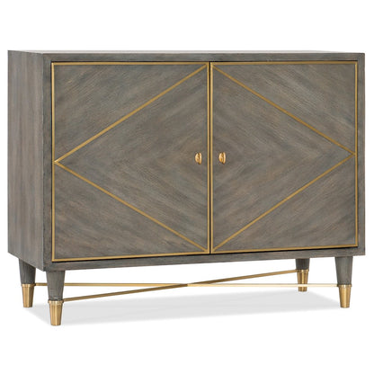 Hooker Furniture Melange Breck Accent Chest in Gray with Gold Accents