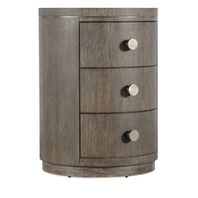 Modern Mood Round Wood Nightstand in Brown by Hooker Furniture