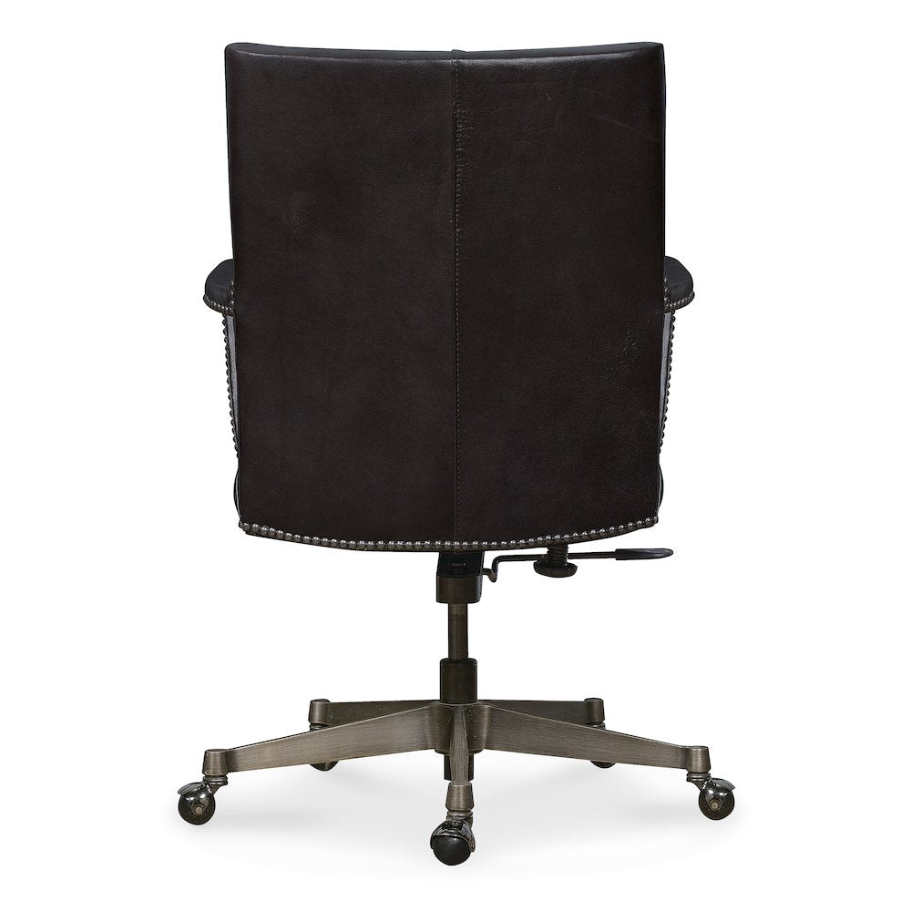 Phoenix Executive Swivel Tilt Chair with Black Leather by Hooker Furnishings
