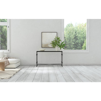 Commerce & Market Metal-Wood-Stone Console Table in Black by Hooker Furniture