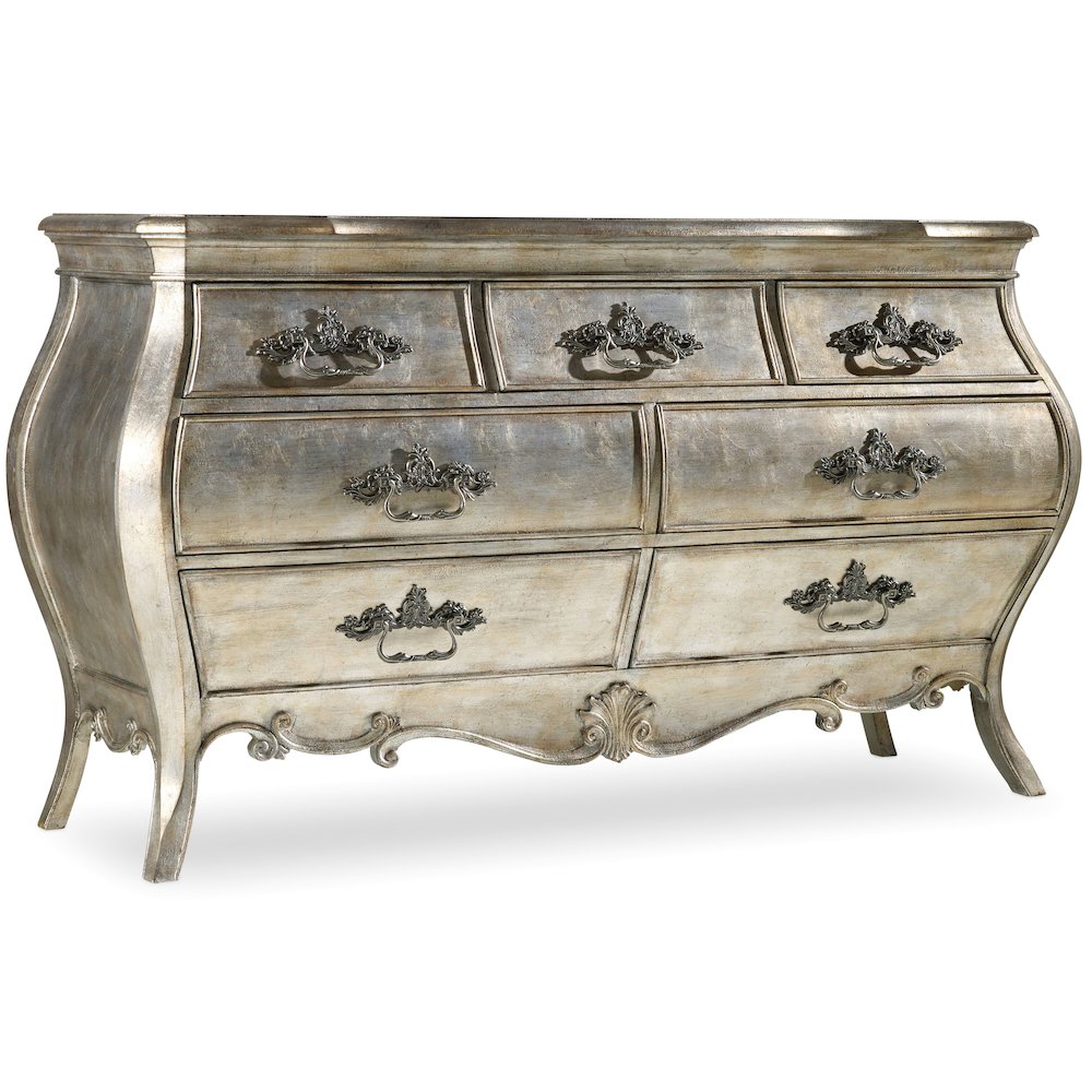 Hooker Furniture Sanctuary 7 Drawer Dresser in Silver