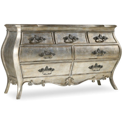 Hooker Furniture Sanctuary 7 Drawer Dresser in Silver