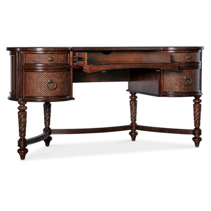 Charleston Wood Kidney Writing Desk in Brown by Hooker Furniture