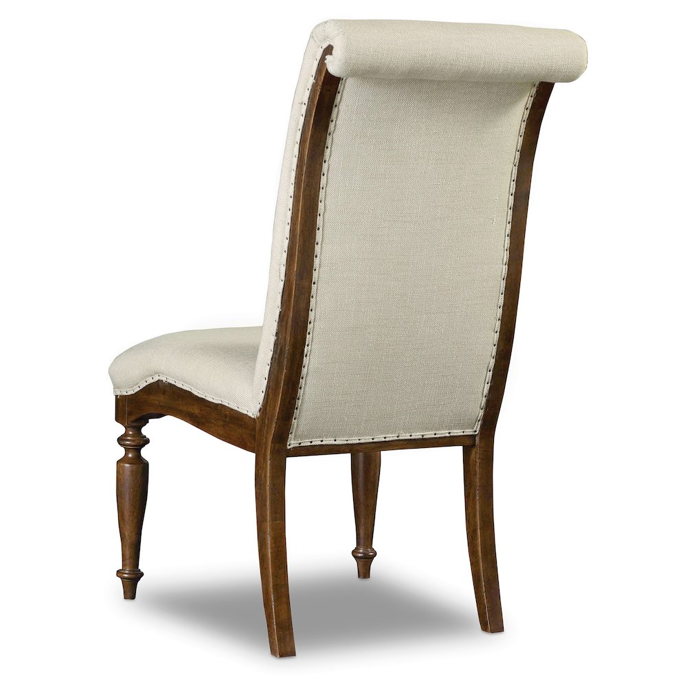 Hooker Furniture Archivist Upholstered Armless Dining Chair in Pecan