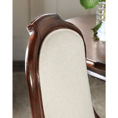 Hooker Furniture Charleston Fabric Upholstered Side Chair in Cherry Brown
