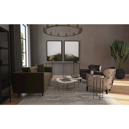 Kato Leather Club Chair with Salt Pepper HOH in Black Leather by Hooker