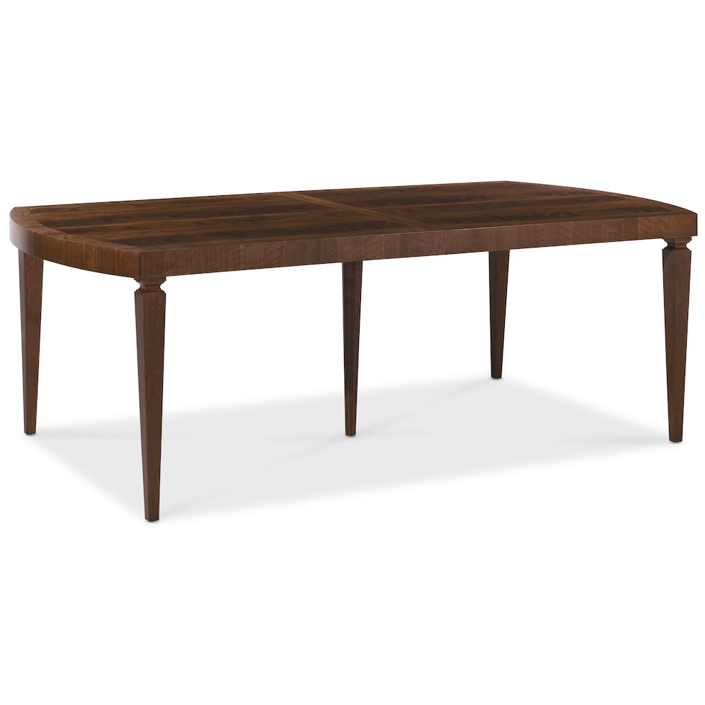 Archives Rectangle Dining Table w/ Two 20 in. Leaves in Dark Natural Wood Finish