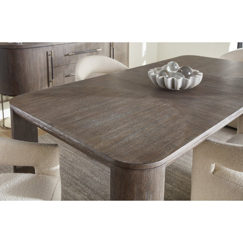 Modern Mood Wood Leg Dining Table w/ 24in leaf in Brown by Hooker Furniture