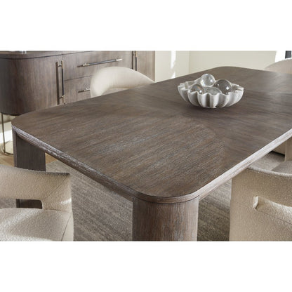 Modern Mood Wood Leg Dining Table w/ 24in leaf in Brown by Hooker Furniture