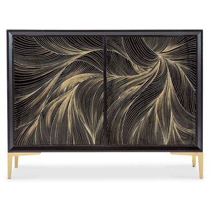 Melange Willow Hall Chest in Black Wood by Hooker Furnishings