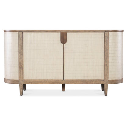 Melange Arbor Wood Credenza in Natural with Canvas Crackle by Hooker Furniture