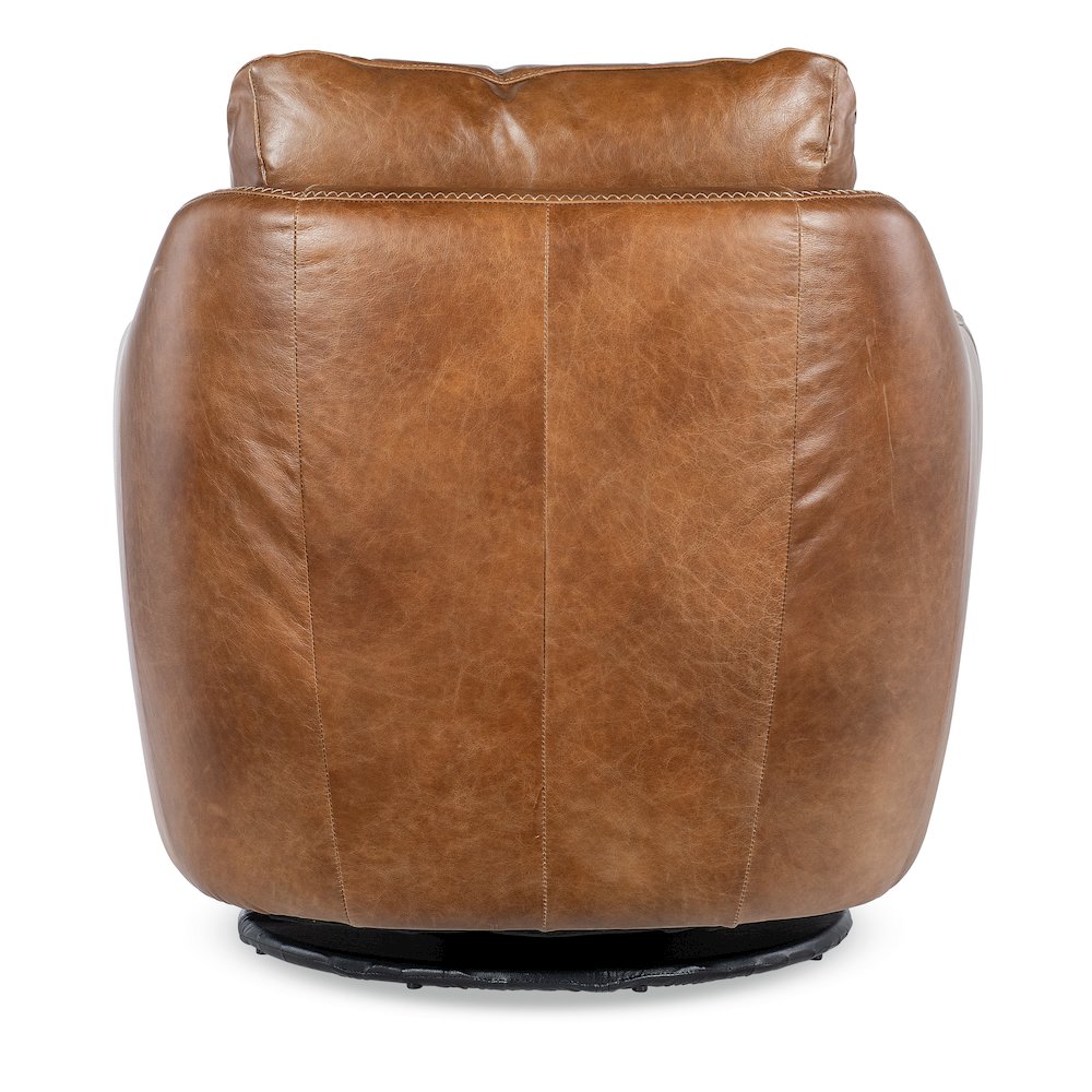 Beau Swivel w/Power Footrest in Brown Leather by Hooker Furnishings