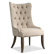 Hooker Furniture Rhapsody Tufted Dining Chair in Rustic Walnut