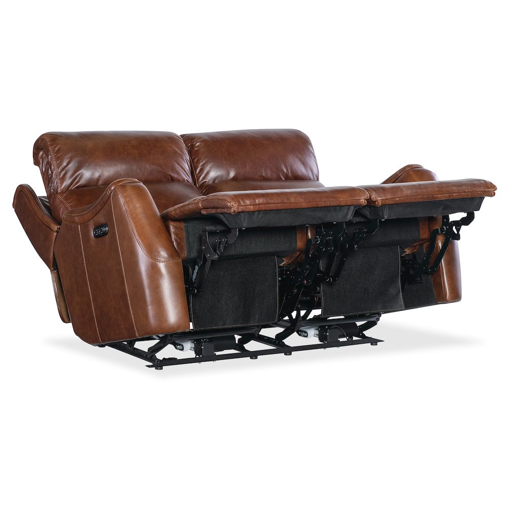Harlan Zero Gravity Power Loveseat in Brown by Hooker Furniture