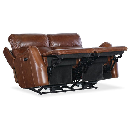 Harlan Zero Gravity Power Loveseat in Brown by Hooker Furniture