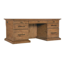 Hooker Furniture Big Sky Wood and Metal Executive Desk in Brown