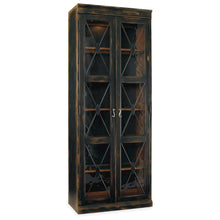 Sanctuary Two-Door Thin Display Cabinet - Ebony