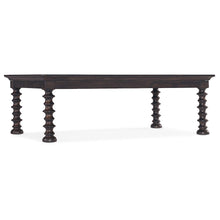 Hooker Furniture Big Sky Wood Turned Leg Cocktail Table in Black