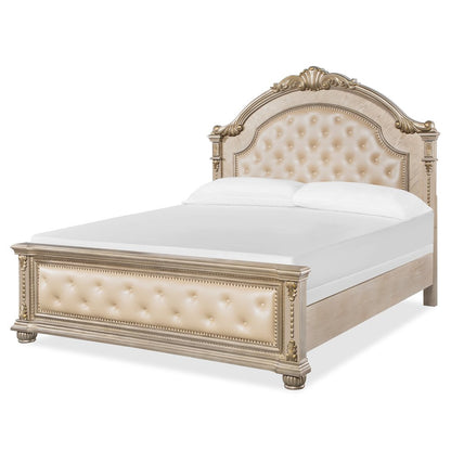 Evelyn Champagne Upholstered 5-piece Bedroom Set, Queen