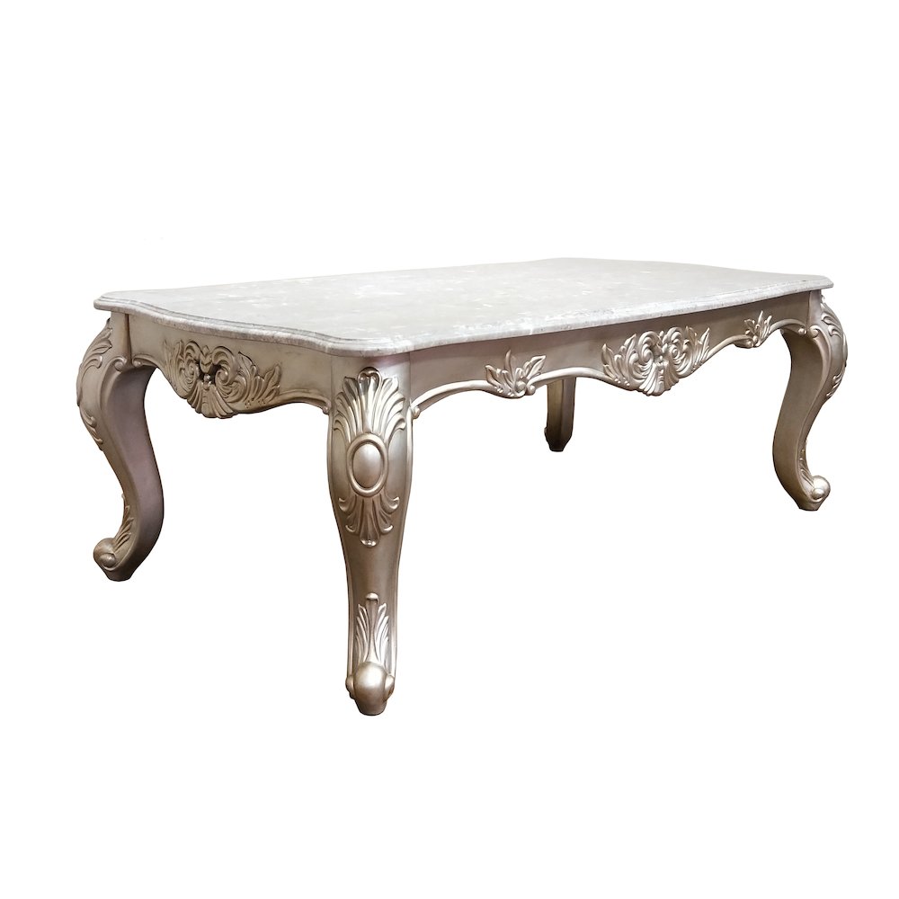 Emily Carved Wood Coffee Table