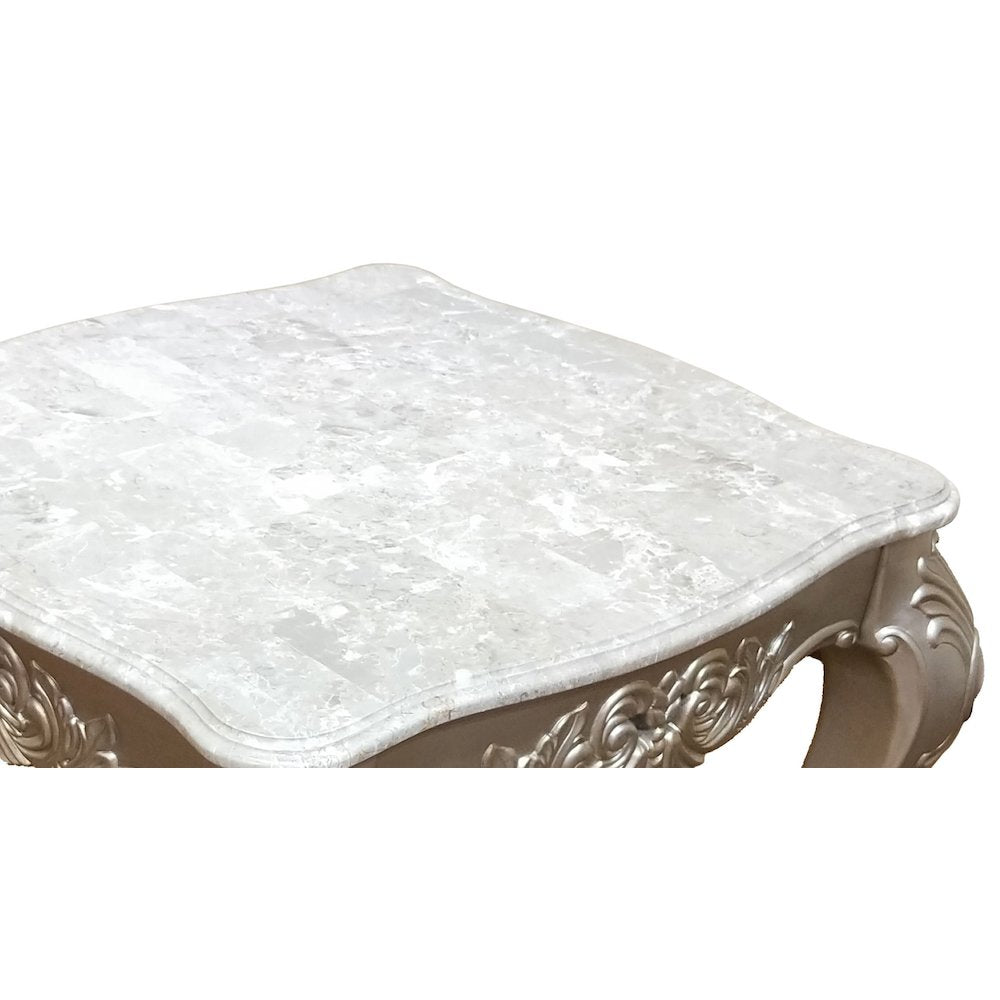 Emily Carved Wood End Table