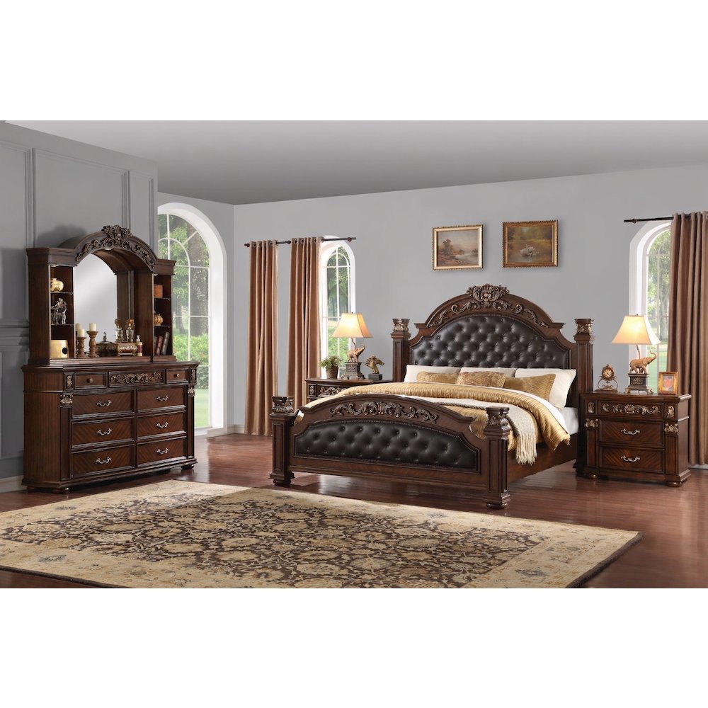 Aspen Classic Rich Cherry 4-Piece Bedroom Set, Queen