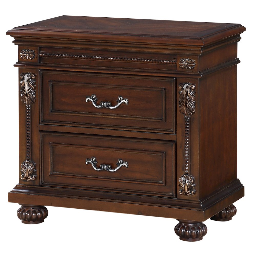 Destiny Contemporary Cherry Wood 4-piece Bedroom Set, King