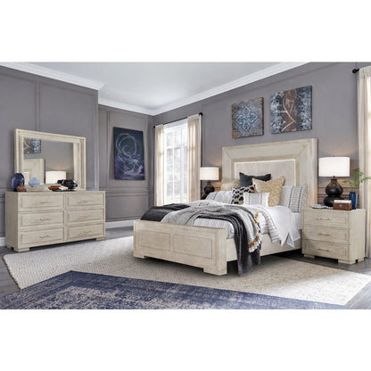 Celine Contemporary Wood 4-piece Bedroom Set with LED Lighting, King