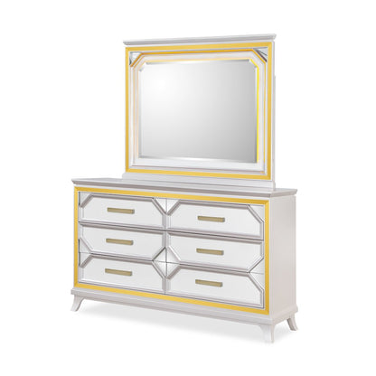 Celine Contemporary Wood 5-piece Bedroom Set with LED Lighting, King